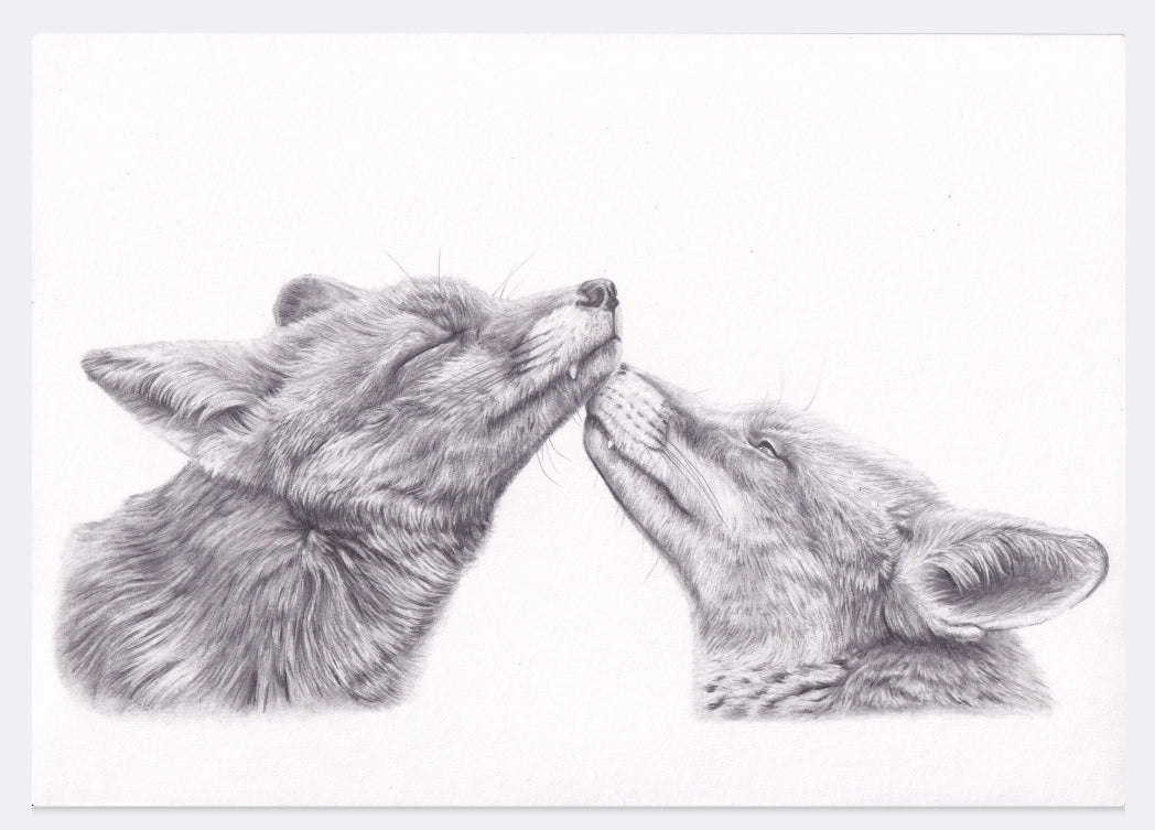 Foxes kiss - original